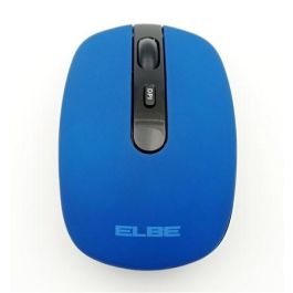 Elbe Ratón Inalámbrico RT-110 Azul con Batería Recargable, 800-1600 DPI, Plug & Play