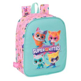 Mochila Escolar SuperKitties Rosa Turquesa 22 x 27 x 10 cm Precio: 12.50000059. SKU: B1AVBD2MCA