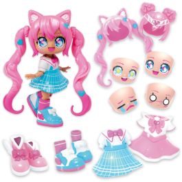 Bandai HEA26352 BAN3701405829520 Muñeca personalizable Animakii - Mago y Colegiala