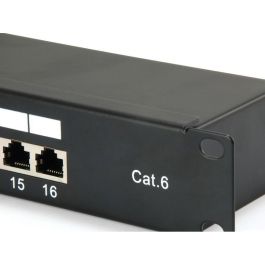 Equip Patchpanel 16x RJ45 Cat6 19" 1HE FTP ISO/IEC Negro