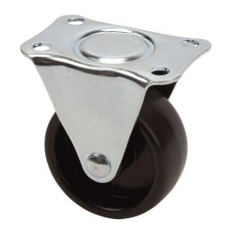 Ruedas Alex Rueda Fija con Placa y Eje Liso Negro Carga Máx. 20 kg Ø 4 cm Precio: 1.49999949. SKU: B14FHF93T5