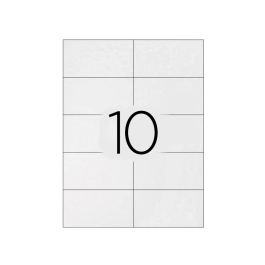 Q-connect KF10658 Etiqueta Adhesiva 105x57 mm para Láser Ink-jet Fotocopiadora, Caja 100 Hojas Din A4