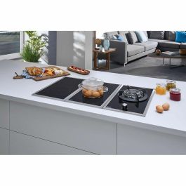 Beko HDMC32400TX Placa vitrocerámica 2 zonas 3000W, ancho 30 cm, con mandos frontales, revestimiento de vidrio, marco inoxidable, negra.