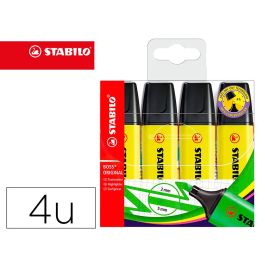 Stabilo Marcador Fluorescente Boss Original Amarillo Blíster 4 Ud