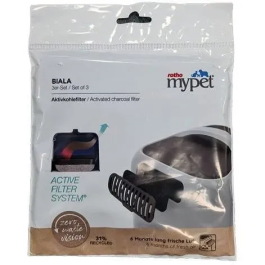 Rotho Mypet Filtro Para Cat Toilet Biala 3Filtros Carbón Activo Anti-Olores Para Mantener Ambiente Fresco