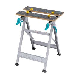 Wolfcraft Banco de mordaza con chasis reforzado 6177000, 64,5x30cm - 45,0x80cm, aluminio