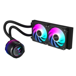 GIGABYTE Refrigeración líquida AIO AORUS WATERFORCE X II 240 para CPU - 2 ventiladores ARGB de 120 mm, pantalla LCD a todo color, mecanismo de bloqueo magnético, DAISY-CHAIN, compatible con Intel LGA 1700 y AMD AM5, garantía de 6 años GIGABYTE Refrigeración líquida AIO AORUS WATERFORCE X II 240 para CPU - 2 ventiladores ARGB de 120 mm, pantalla LCD a todo color, mecanismo de bloqueo magnético, DAISY-CHAIN, compatible con Intel LGA 1700 y AMD AM5, garantía de 6 años