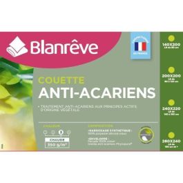 BLANREVE Edredón cálido Percale - Anti-ácaros - 350g / m² - 140x200cm BLANREVE Edredón cálido Percale - Anti-ácaros - 350g / m² - 140x200cm