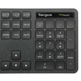 Targus Teclado Inalámbrico EcoSmart Full-Size, Nordic, 2x AAA, Negro