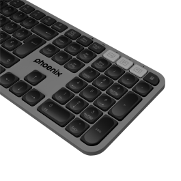 Phoenix technologies Teclado Inalámbrico Multidispositivo K300 Bluetooth y 2.4GHz para Windows, MacOS, iOS