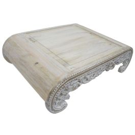 DKD Home Decor Mesita Auxiliar Indio Blanco 63.5 x 25.4 x 89 cm