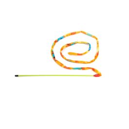 Gloria Nashira Caña para Gatos Juguete Interactivo con Tira de Peluche de 105 cm, Ideal para Perseguir