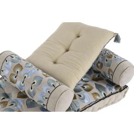 Sillon DKD Home Decor Azul Beige 55 x 18 x 90 cm Set de 4