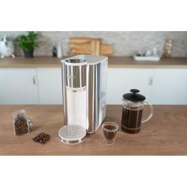 UNOLD Ava Express 18610 - Hervidor de Agua Eléctrico, 2.5 Litros, 2600 W, Acero Inoxidable y Plástico, 6 Ajustes de Temperatura, Indicador de Nivel, Plata y Blanco