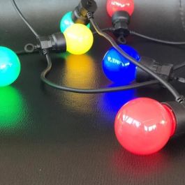 Guirnalda de luz solar - LUMISKY - PARTY GUINGUETTE SOLAR - 5,70 m - 8 modos - 10 globos LED multicolores Guirnalda de luz solar - LUMISKY - PARTY GUINGUETTE SOLAR - 5,70 m - 8 modos - 10 globos LED multicolores