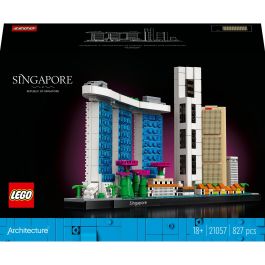 LEGO 21057 Architecture Singapur Juego de Construcción, Maqueta Edificios Emblemáticos, 827 Piezas, Edad 18+