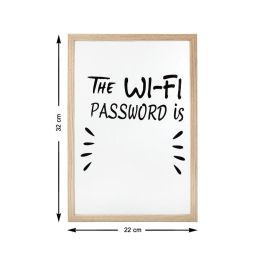 Cartel Blanco De Pared Decoración Contraseña Wifi - Original y Divertido, Escribible y Borrable Precio: 1.79000019. SKU: S1130787
