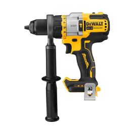 DeWALT DCD999NT-XJ Taladro de Pistola con Percusión 18V, 2250 RPM, Máx. 55mm Madera/13mm Piedra, Par 126Nm, Incluye Funda y Empuñadura Adicional, Negro/Plata/Amarillo