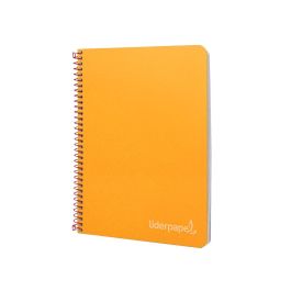 Cuaderno Espiral Liderpapel Cuarto Witty Tapa Dura 80H 75 gr Cuadro 4 mm Con Margen Color Naranja 5 unidades