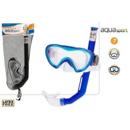Mascara de buceo con tubo respiración junior en red 19,5x7,5x42cm (+ 7años) - modelos surtidos Mascara de buceo con tubo respiración junior en red 19,5x7,5x42cm (+ 7años) - modelos surtidos