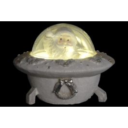 DKD Home Decor Figura Navidad Moderna Ovni de Resina con LED 10x12.5 cm incluye baterías LR1130 DKD Home Decor Figura Navidad Moderna Ovni de Resina con LED 10x12.5 cm incluye baterías LR1130