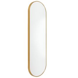 Home Deco Factory Espejo Dorado Lounge 100 cm x 30 cm con Marco de Vidrio/Cristal Máquina