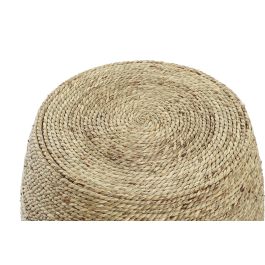 DKD Home Decor Reposapies de Cañamo y Cuerda Marron Claro 45 x 52 x 45 cm