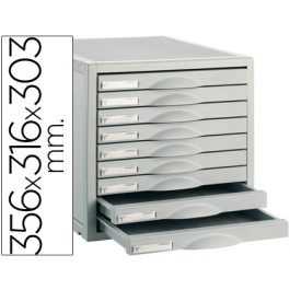 Archivo 2000 Fichero sobremesa 8409c 9 cajones 356x316x303 mm gris Precio: 91.6900006. SKU: S8401320