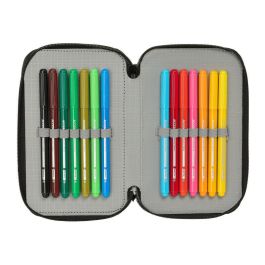 Safta Plumier Escolar Triple Cremallera 37 Piezas Batman 195x125x55 mm