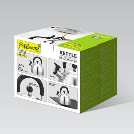 Tetera Feel Maestro MR-1300 Negro Plateado Acero Inoxidable 2 L Tetera Feel Maestro MR-1300 Negro Plateado Acero Inoxidable 2 L