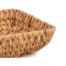 Giftdecor Centro De Mesa Cuadrado De Paja Sin Asa 26x26x8 cm (Set de 12)