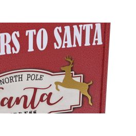 DKD Home Decor Buzón Rojo Blanco Metal 34.5 x 21.5 x 61.5 cm