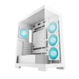 Deepcool CG580 4F WH - Caja Torre PC Gaming, ATX, Cristal Templado, 4 Ventiladores ARGB, USB-C, Blanco