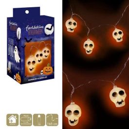 My Other Me Guirnalda de Calaveras de 150 cm con Luces (usa pilas AA) – Decoración para Halloween, caja impresa