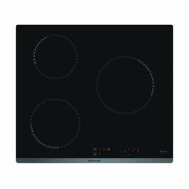 Brandt BPI6310B Placa de inducción 3 zonas, 4600W, Controles electrónicos, Temporizador, Seguridad, 58x51cm, Vidrio Negro