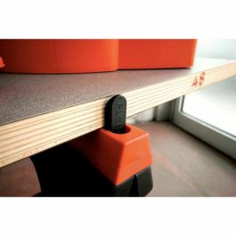 Tood Lote de 2 caballetes plegables 60x10x80 cm, carga máxima 200 kg por caballete, con sistema de bloqueo y portaherramientas