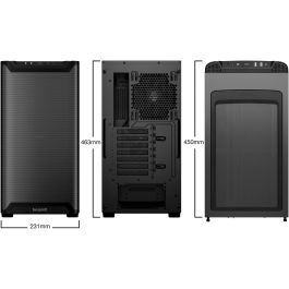 be quiet! PURE BASE 501 Airflow Midi Tower PC ATX Negra con Filtro Antipolvo y USB-C