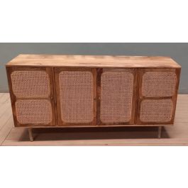 DKD Home Decor Buffet Balines 40 x 76 x 150 cm Mango Ratán Natural Hecho a Mano 4 Puertas Precio: 575.78999984. SKU: B1FPSHW293