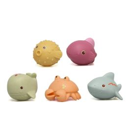 KioKids Set 5 Animales Marinos Antimoho para Baño con Trigo Multicolor +4 Meses