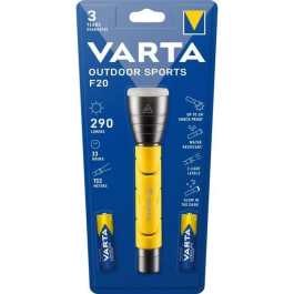 Varta Linterna F20-290lm Outdoor Sports, Resistente al Agua y a los Golpes (2m) IPX4, Cabezal Fluorescente Precio: 42.50000007. SKU: S7800052