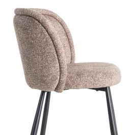 Silla Jaspeado Taupe Tejido-Metal 56 X 56 X 78 cm