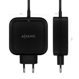 Aisens Cargador USB-C 65W PD3.0 QC3.0 con Cable 1.2M Negro