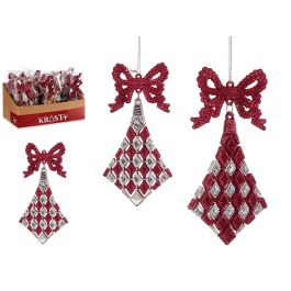 Adorno Árbol Navidad Rombos Lazo Fucsia Krist+ 7.5x15.5x1 cm (48 Unidades) Precio: 61.8899996. SKU: B19A5BZJY7