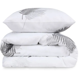 Juego de Cama 220x240 cm con 2 Fundas de Almohada 60x60 cm - Algodón/Poliéster - Gris - ASI8682870114951