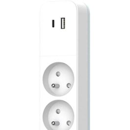 Regleta - QUARX - 4 tomas - Con USB Tipo C y USB A, cable de 1,5m Regleta - QUARX - 4 tomas - Con USB Tipo C y USB A, cable de 1,5m