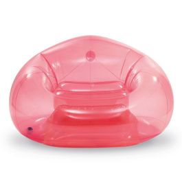 Sillón Hinchable para Piscina Intex Beanless Transparente Rosa 137 x 74 x 127 cm (4 Unidades)