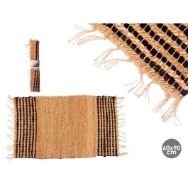 Giftdecor Alfombra de Yute y Algodón de Rayas Negras y Naturales 60x90 cm (12 Unidades) Precio: 81.58999992. SKU: B1HM3MJKLH