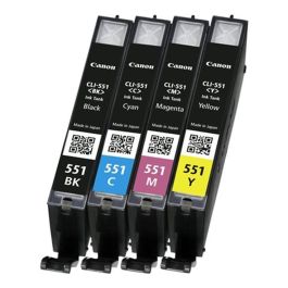 Canon CLI-551 Multipack - Cartuchos de Tinta Originales para PIXMA iP7250, iP8750, iX6850, MG5450, MG5550, MG5650, MG6350, MG6450, MG6650, MG7150, MG7550, MX725, MX925