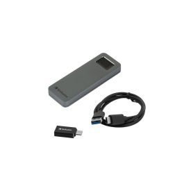 Verbatim SSD Portátil 1 TB USB-C con Lector de Huella Dactilar, Cifrado AES 256-bit, 5Gbps, Gris Verbatim SSD Portátil 1 TB USB-C con Lector de Huella Dactilar, Cifrado AES 256-bit, 5Gbps, Gris