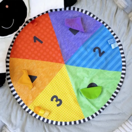 Baby Einstein Alfombra de Juego Zen's Activity Milestones con Barra de Juguetes, Multinsensorial, Desde el Nacimiento